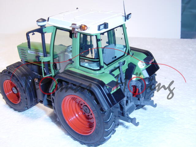 Fendt 515 C, resedagrün/grau, mit Frontgewicht, weise-toys, Werbeschachtel