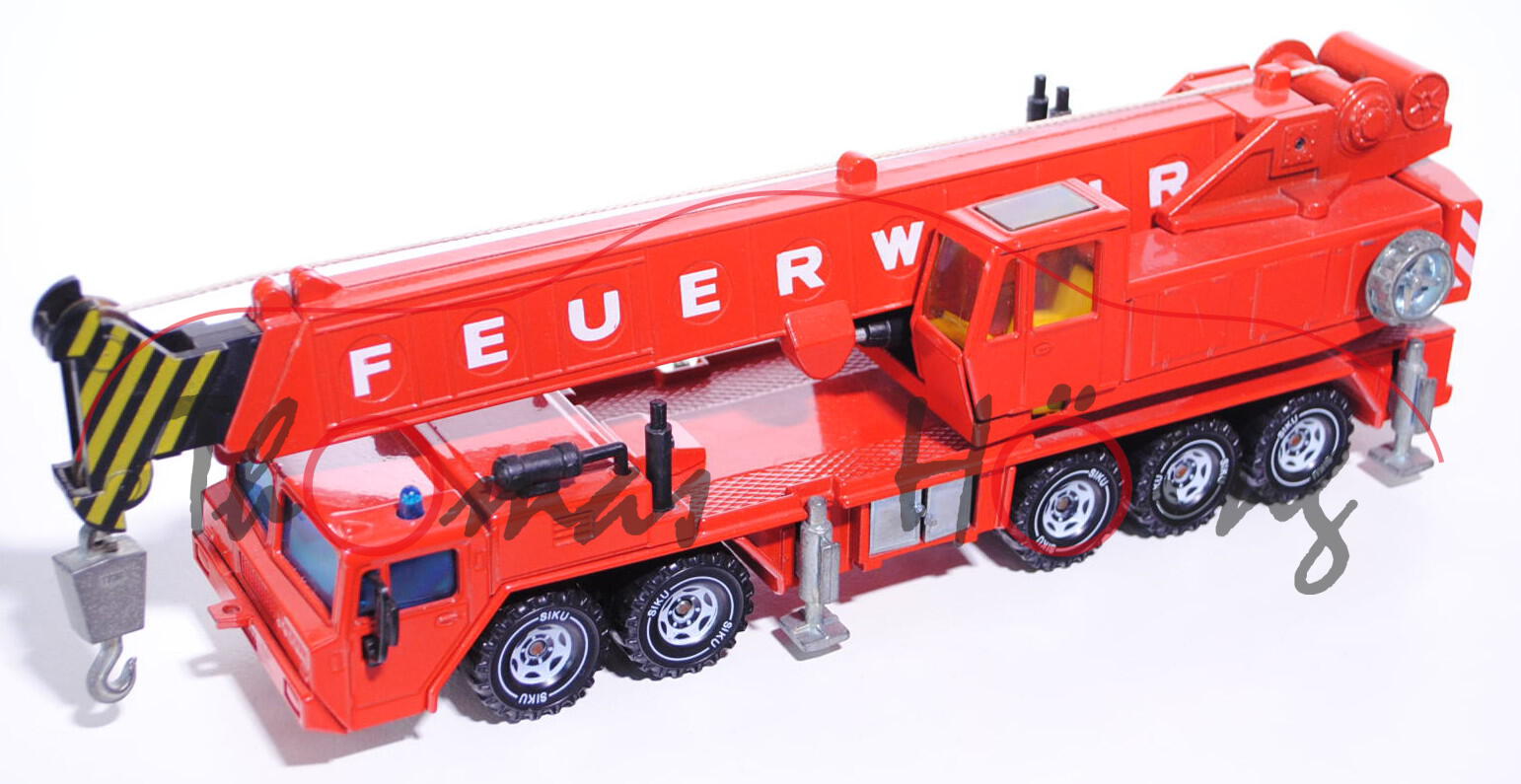 Faun Hydraulischer Kran, verkehrsrot, FEUERWEHR, LKW11