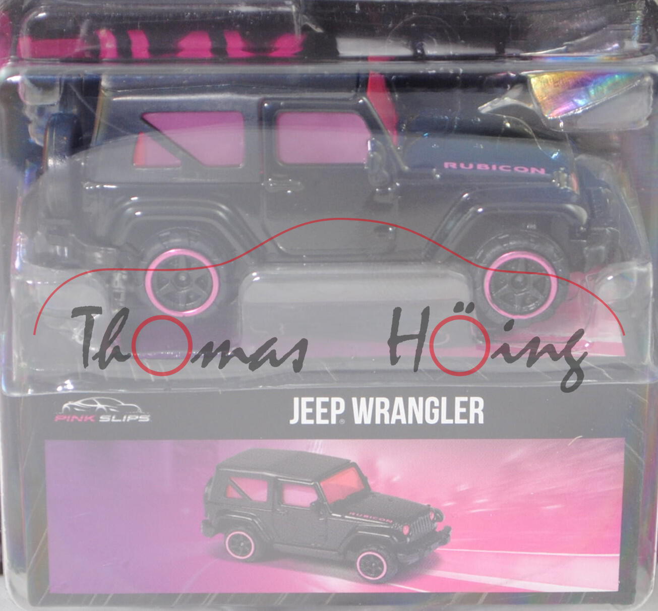 Jeep Wrangler Rubicon mit Hardtop (Typ JK, Mod. 07-18), schwarz, Jada TOYS by majorette, 1:60, mb