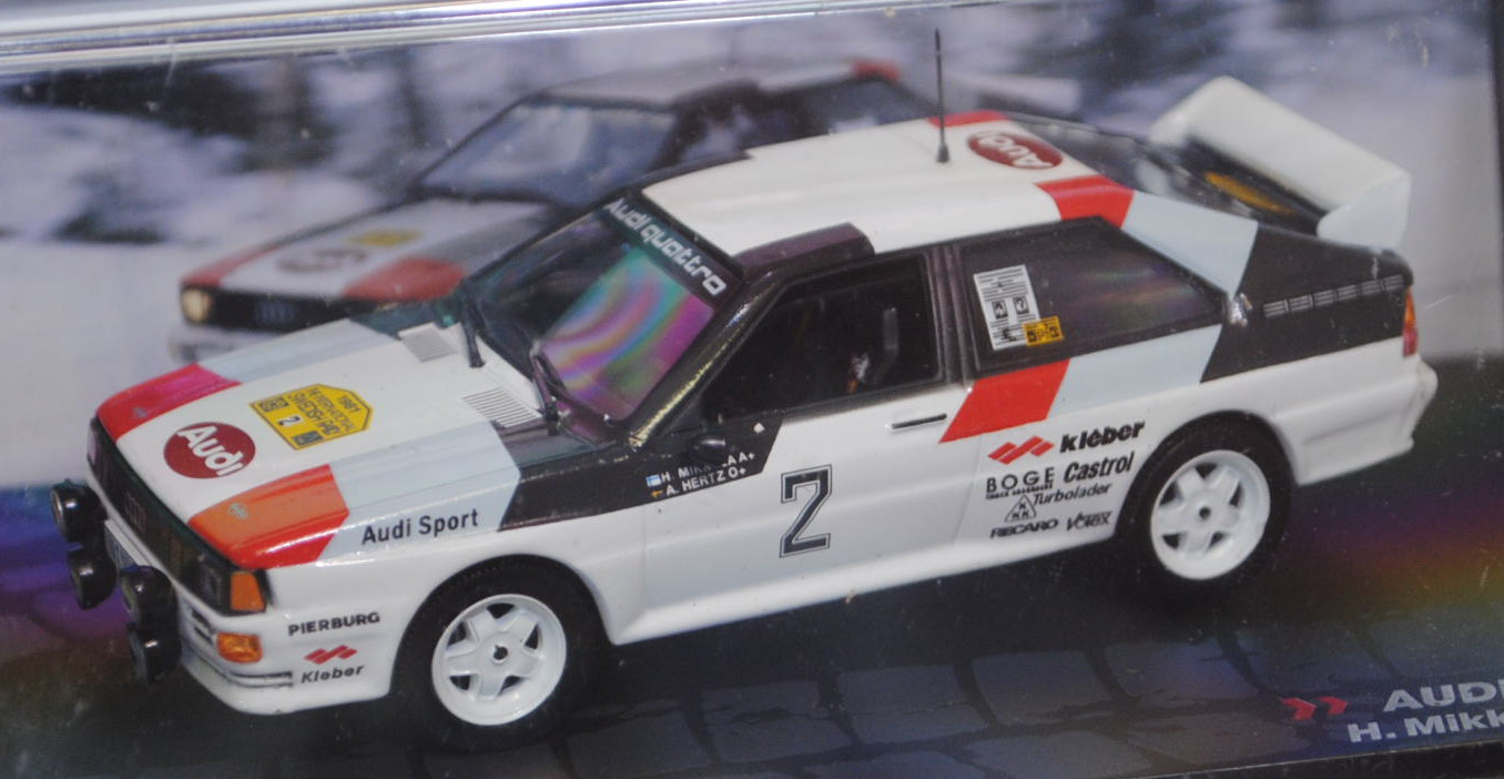 Audi Quattro (B2, Typ 85Q), Modell 1980-1991, reinweiß, Rallye Schweden 13. - 15.02.1981, Team Audi