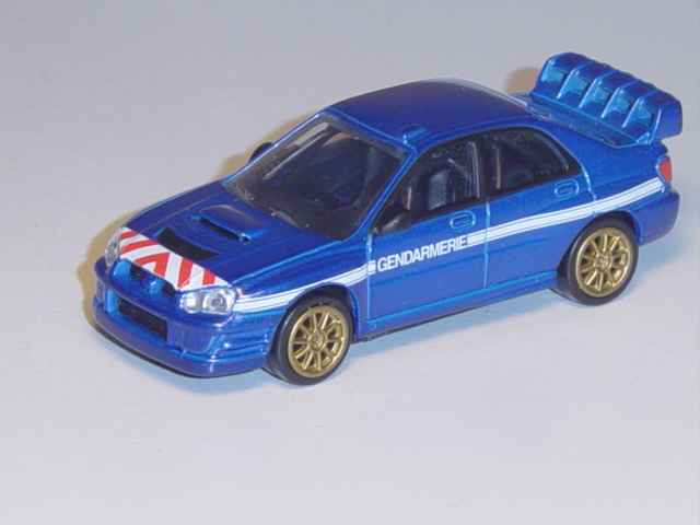 Subaru Impreza WRC, dunkelblaumetallic, GENDARMERIE, 1:50, Norev, mb