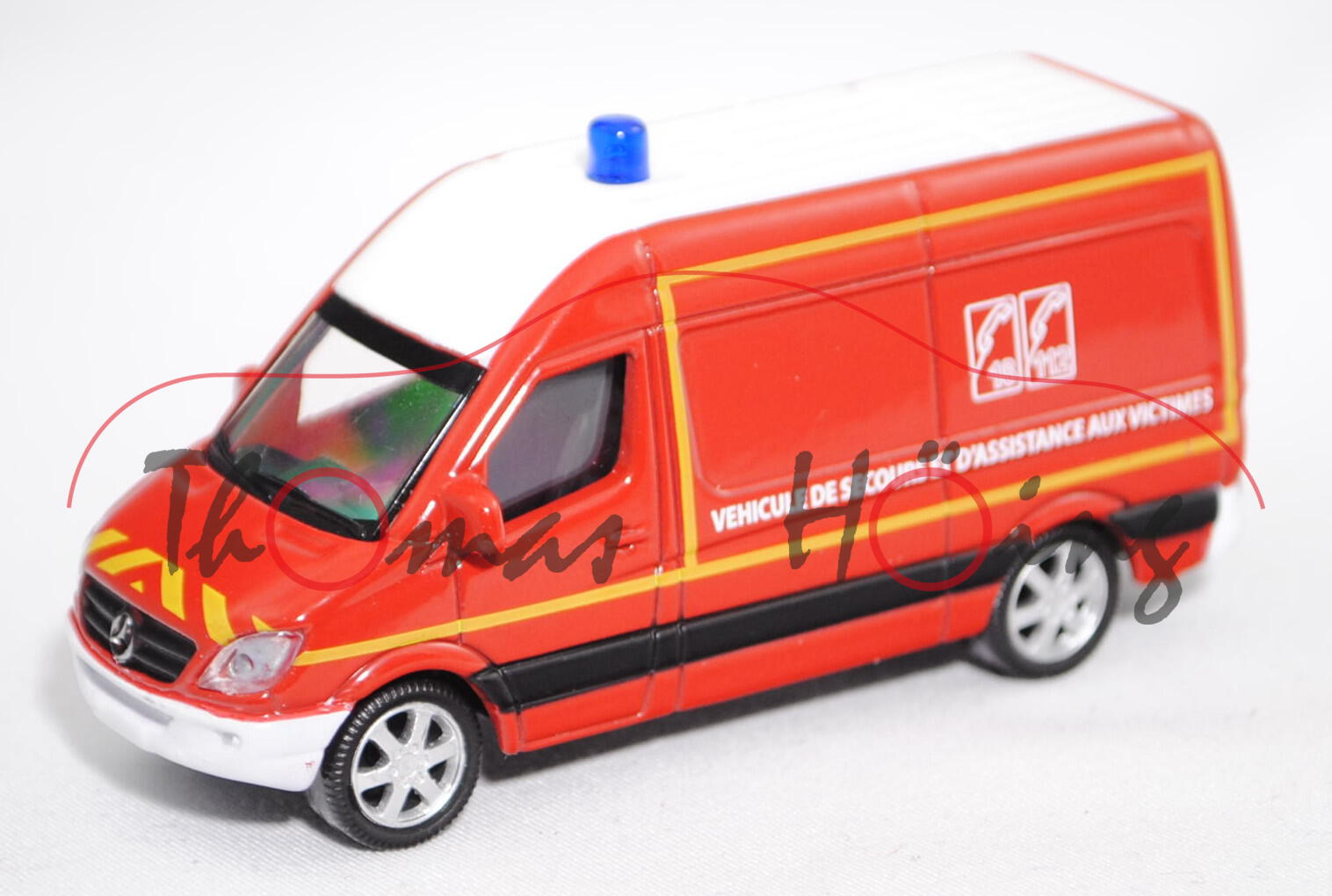 Mercedes-Benz Sprinter II (Modell 2006-2013) Feuerwehr, rot/weiß, C / 18 / C / 112, Norev, 1:74, mb