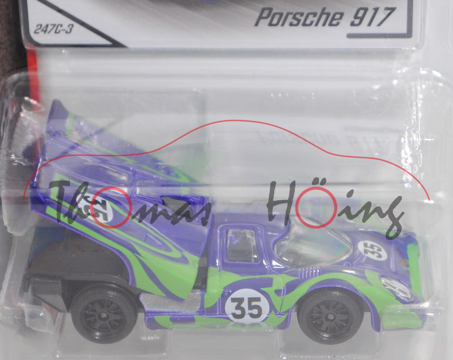 Porsche 917/4.5 Kurzheck Coupé (Typ 917 K, Modell 1970), Watkins Glen 1970, majorette, 1:60, Blister