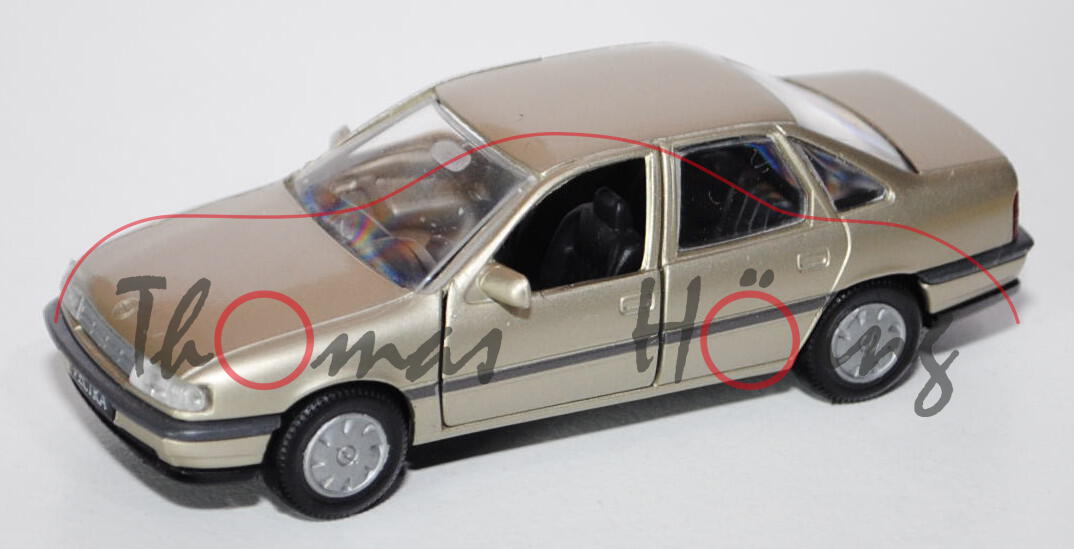 Opel Vectra (Typ A, Viertürer, Stufenheck), Modell 1988-1992, platin (goldmetallic), Türen + Heckkla