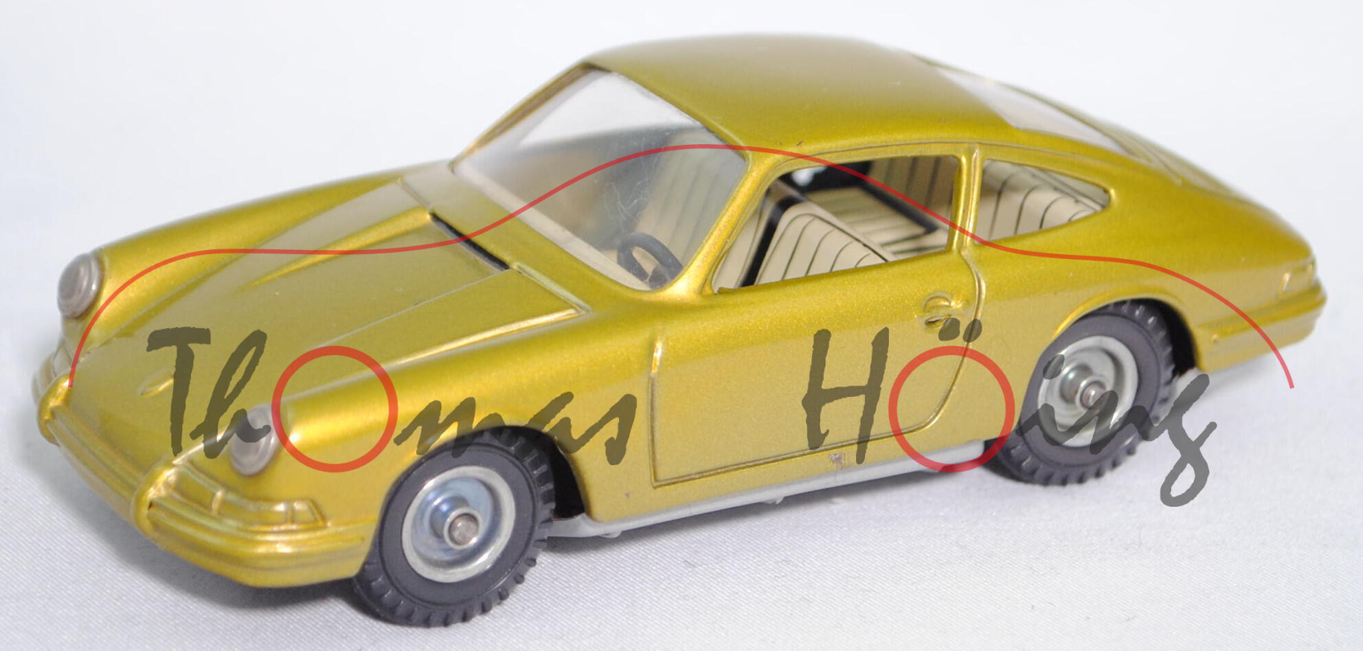 Porsche 911 Coupé 2.0 (Typ Urmodell, Modell 1963-1967), goldmetallic, CKO Kellermann, ca. 1:35