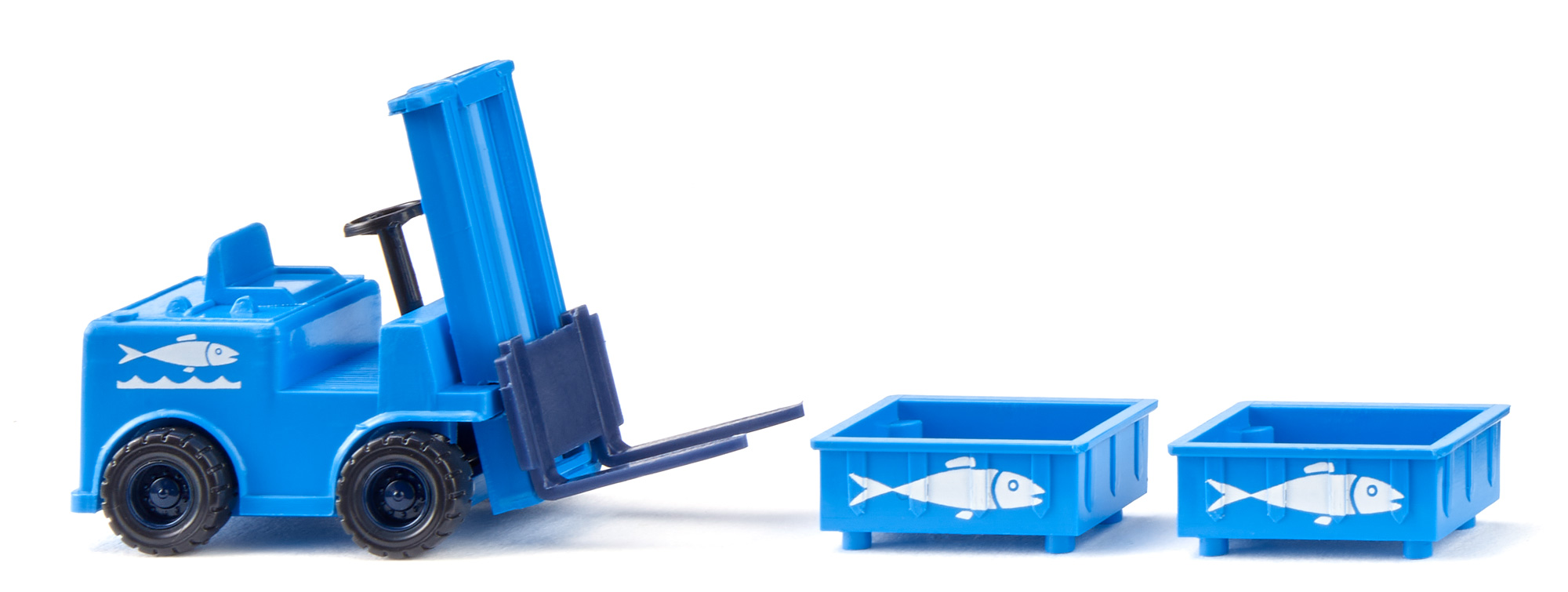 Maschinenfabrik Esslingen Typ DG 2 Gabelstapler (Typ Diesel-Gabelstapler, Typenblatt F221d, Modell 1960-1972), himmelblau, Seefische-Logo, Wiking, 1:87, mb