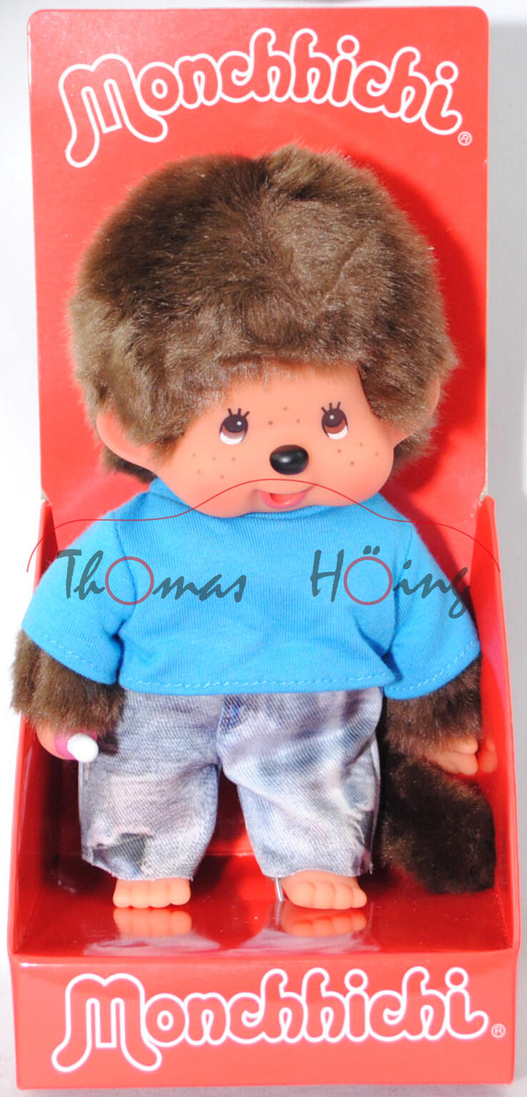 Monchhichi Boy with Street Fashion (Junge mit Straßenkleidung), 20 cm groß, Sekiguchi