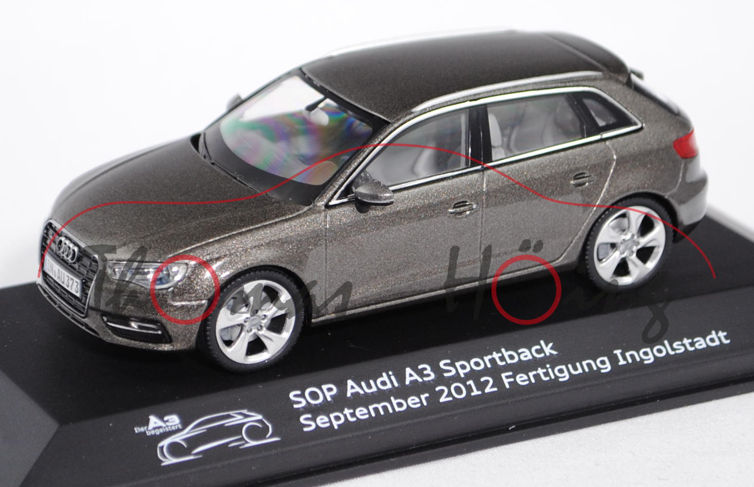 Audi A3 Sportback (Typ 8VA, Modell 2013-), dakotagrau, SOP Audi A3 Sportback September 2012 Fertigun