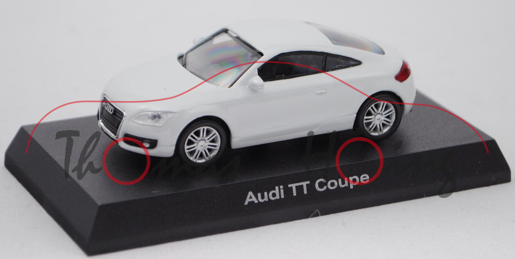 Audi TT Coupé (Typ 8J, Modell 2006-2014), ibisweiß, Kyosho, 1:64, Haubenverpackung