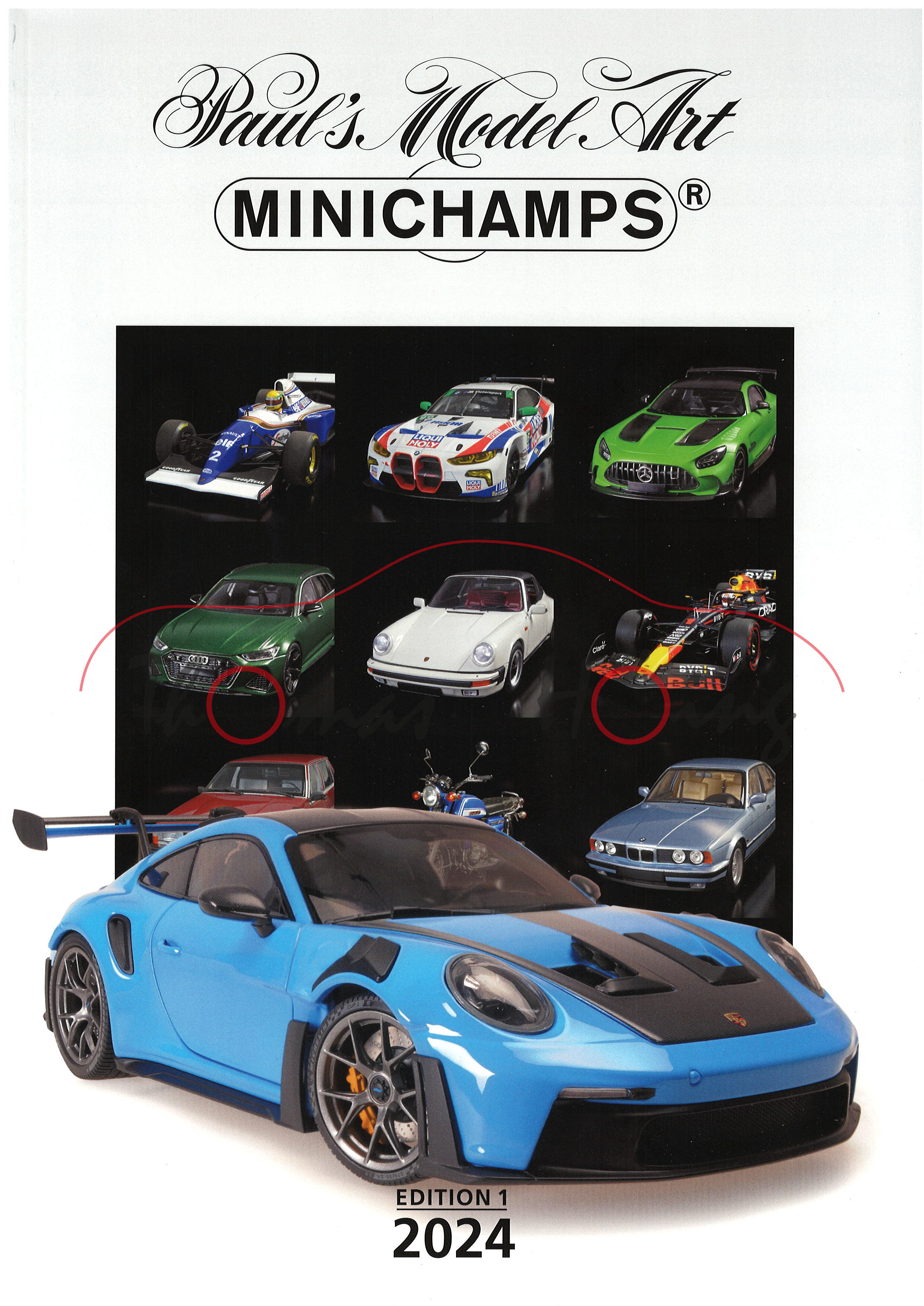 Minichamps Katalog Edition 1 2024 mit 212 Seiten DIN A4, einschl. Maxichamps und 1:87, Minichamps