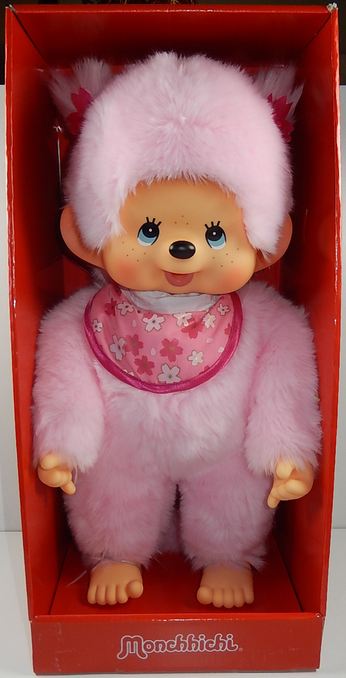 Monchhichi Cherry Blossom Girl (Monchhichi Mädchen Kirschblüte pink), 45 cm groß, Sekiguchi (EAN 4905610242405)