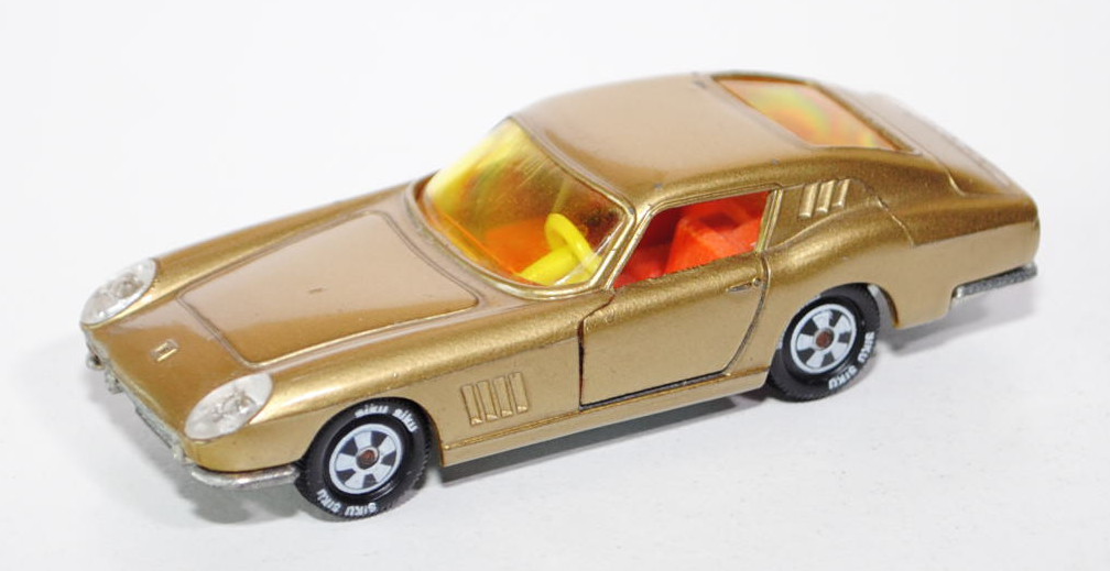 00002 Ferrari Berlinetta 275 GTB, goldmetallic, Frontscheinwerfer transparent, Verglasung gelb, R10,