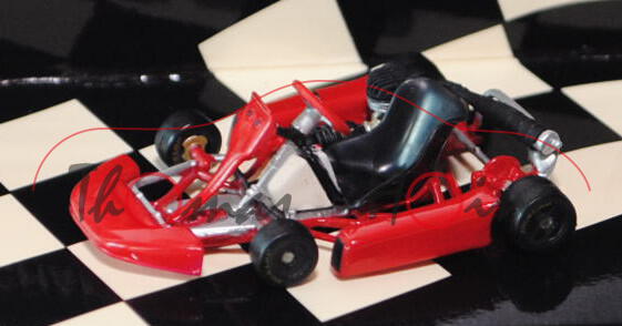 Go Kart, karminrot, Sitz schwarz, Minichamps, 1:43, PC-Box