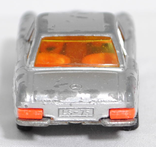 00004 Mercedes-Benz 280 SL (W 113, Baumuster 113.044, Pagode, Modell 1968-1971) mit Hardtop (Coupédach), silber, Bpr. V 302, Germ, Verglasung gelb, R10 weiß, SIKU SUPER, 1:60, vsc