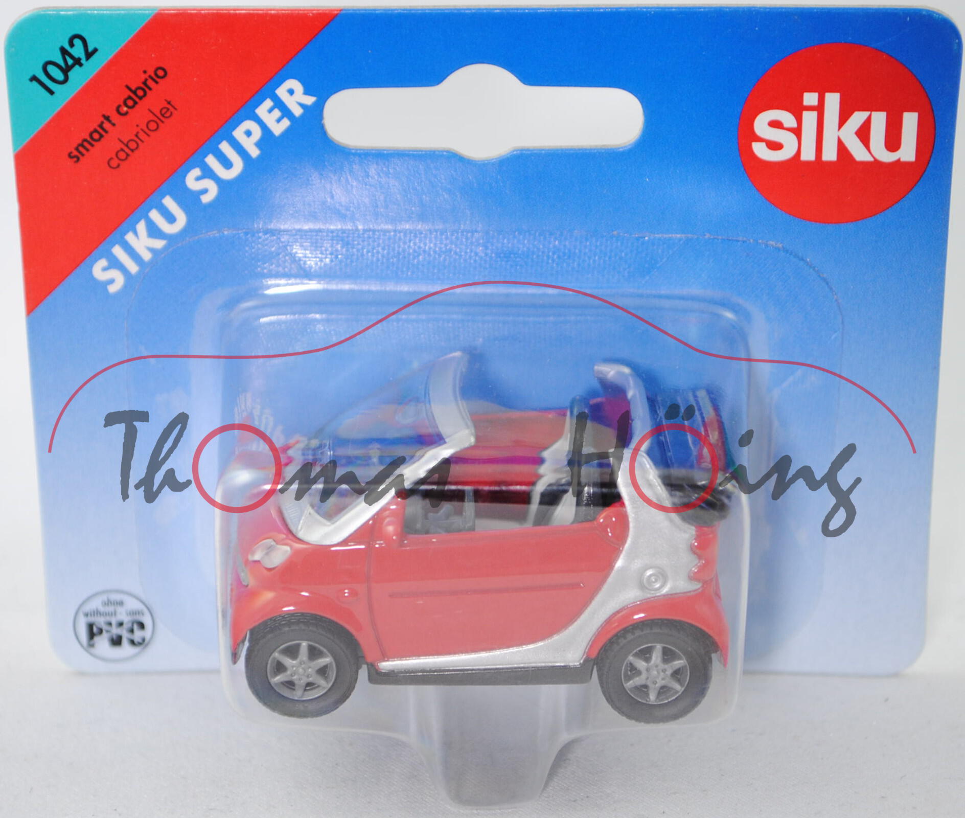 00003 smart fortwo cabrio passion (Typ A 450, Baumuster 450.443, Mod. 00-03), verkehrsrot/weißalum