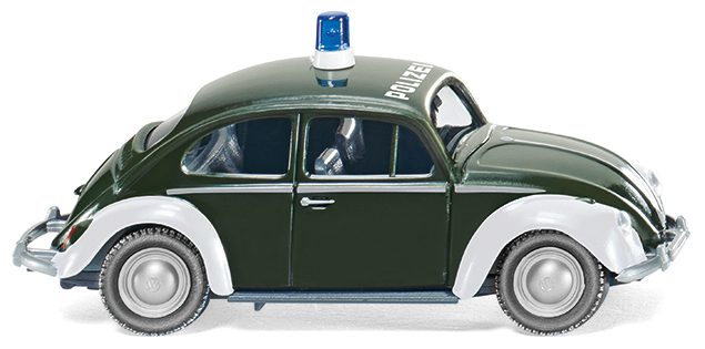 Polizei - VW Käfer 1200, tannengrün/weiß, POLIZEI, Wiking, 1:87, mb