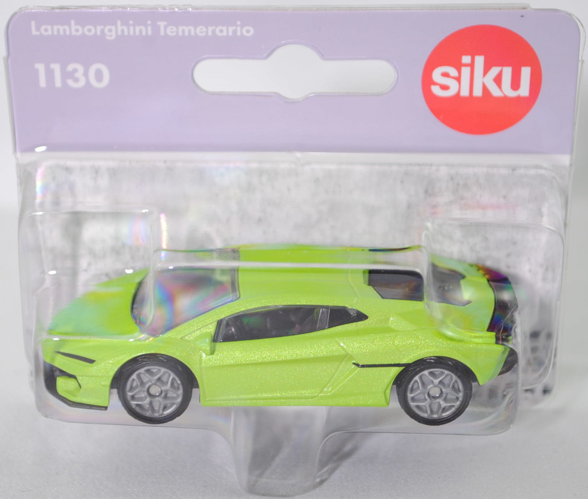 00000 Lamborghini Temerario (1. Generation, Modell 2024-), hell-gelbgrünmetallic, innen schwarz, B55 silbergrau, SIKU SUPER, 1:59, P29f
