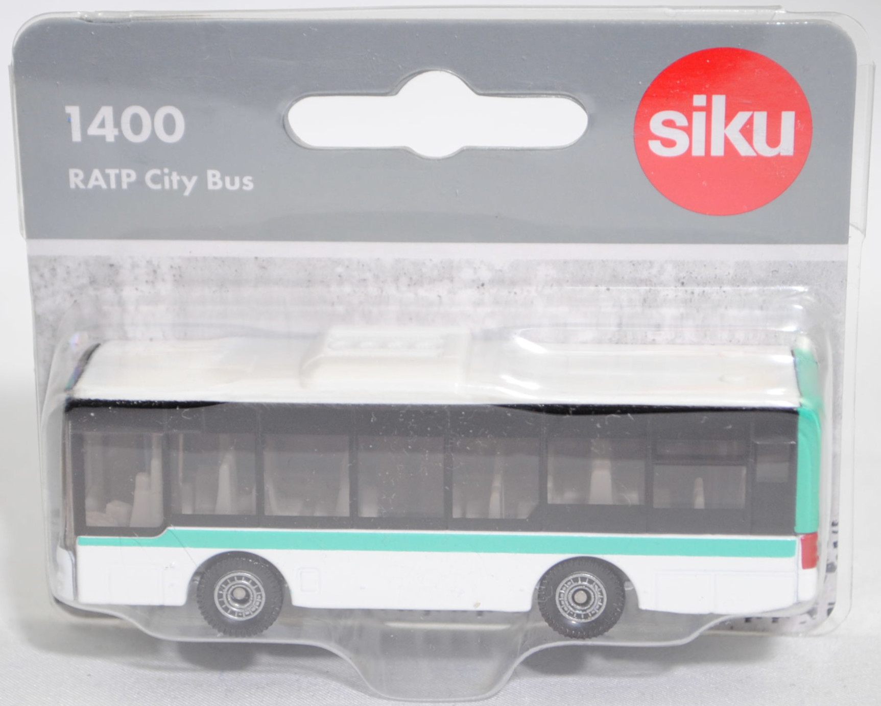 00100 F Linienbus / Stadtbus MAN Lion's City Solobus mit 3 Türen (Modell 2004-2009), reinweiß, innen lichtgrau, RATP, SIKU SUPER, 1:140, P29f (FRANCE SPECIAL)