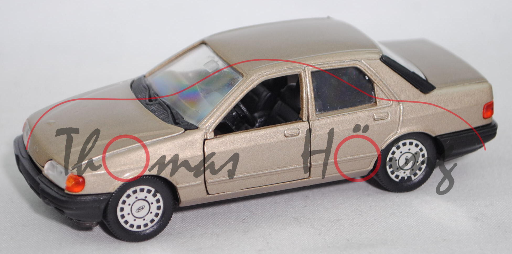 Ford Sierra 2.0i Ghia (Typ Sierra '87, Mod. 1987-1990), silikat-gold metallic, Schabak, 1:43, mb