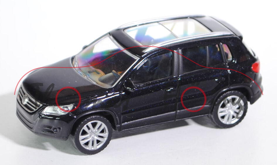 VW Tiguan 2.0 TDI, schwarz, 1:50, Norev, Werbeschachtel