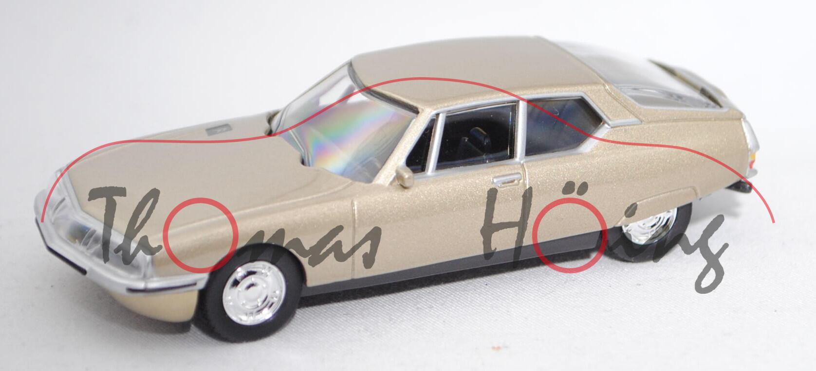 Citroen SM (Typ SB, Modell 70-75, Bj. 1971), sable métallisè (sandfarben metallic), NOREV, 1:58, mb