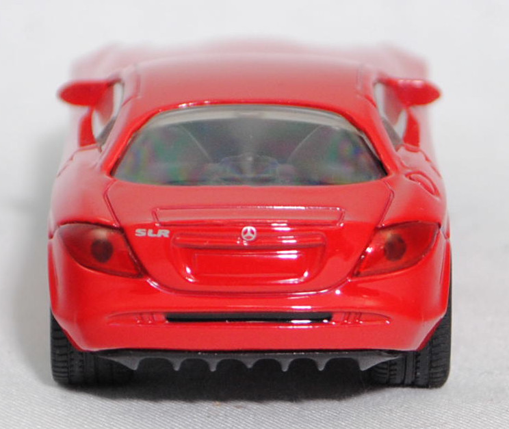 00001 Mercedes-Benz SLR McLaren (1. Generation, C 199, Modell 2004-2008), dunkel-verkehrsrot, Bpr. 1004, B25a / B25b silbergrau, SIKU SUPER, 1:55, m