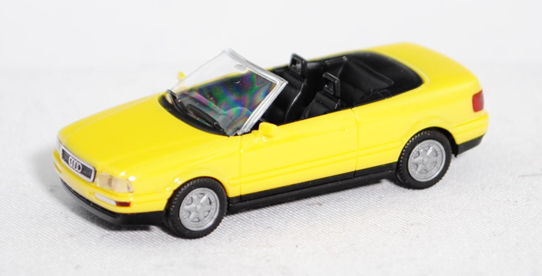 Audi Cabriolet (B4, Typ 8G), Modell 1991-2000, dunkel-zinkgelb, innen schwarz, Herpa, 1:87, mb