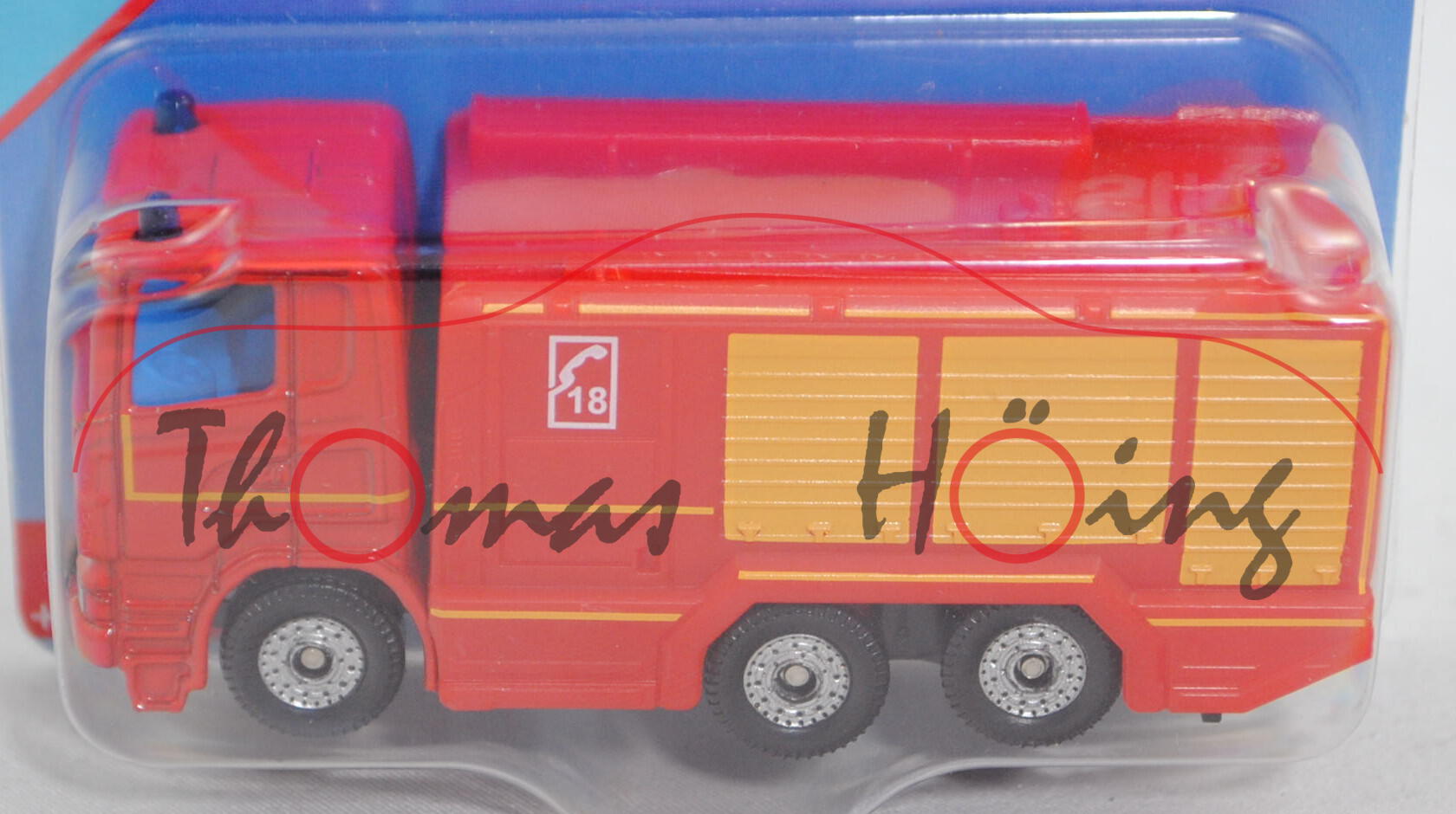 00100 F Scania R380 (CR16, Day cab, Mod. 04-09) Fire Engine, rot, C 18, P29e Limited Edition FRANCE