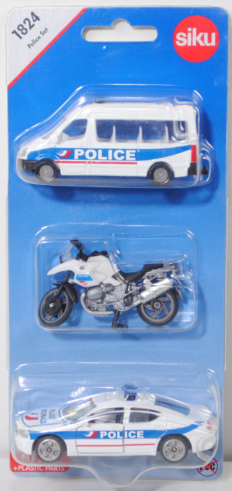 00100 F Police Set mit: Mercedes-Benz Sprinter II + BMW R1200 GS + Dodge Charger SXT, P29e (Limited)