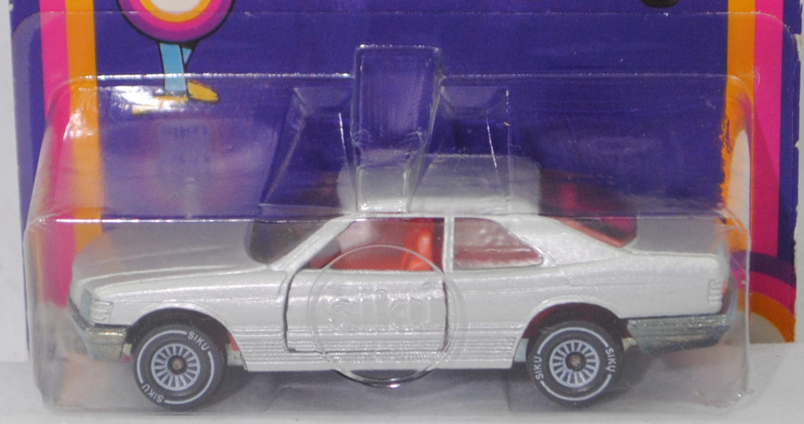 00002 Mercedes-Benz 500 SEC (2. Generation S-Klasse, interne Baureihenbezeichnung C 126, Vor-MoPf, Modell 1981-1985), silbergraumetallic, SIKU SUPER, 1:60, P18