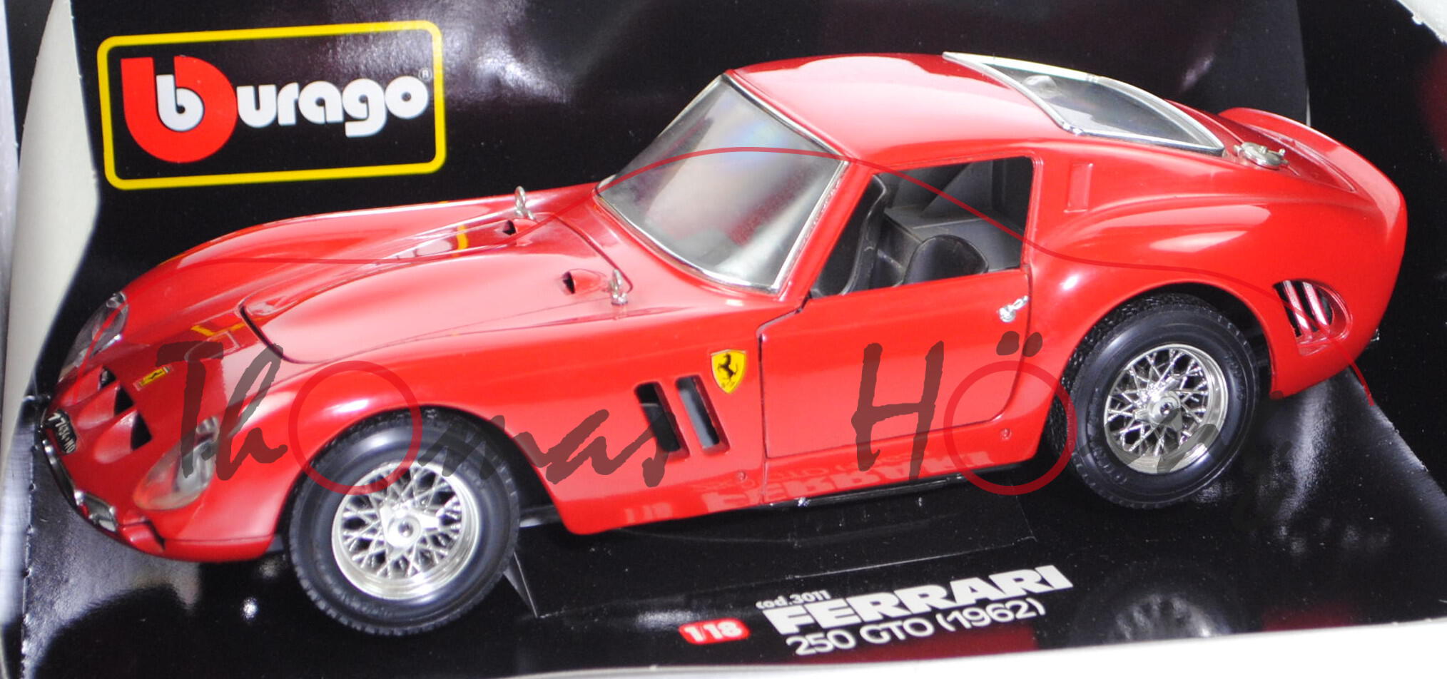 Ferrari 250 GTO (Typ Serie I, Modell 1962-1964, Baujahr 1962), verkehrsrot, Bburago, 1:18, mb