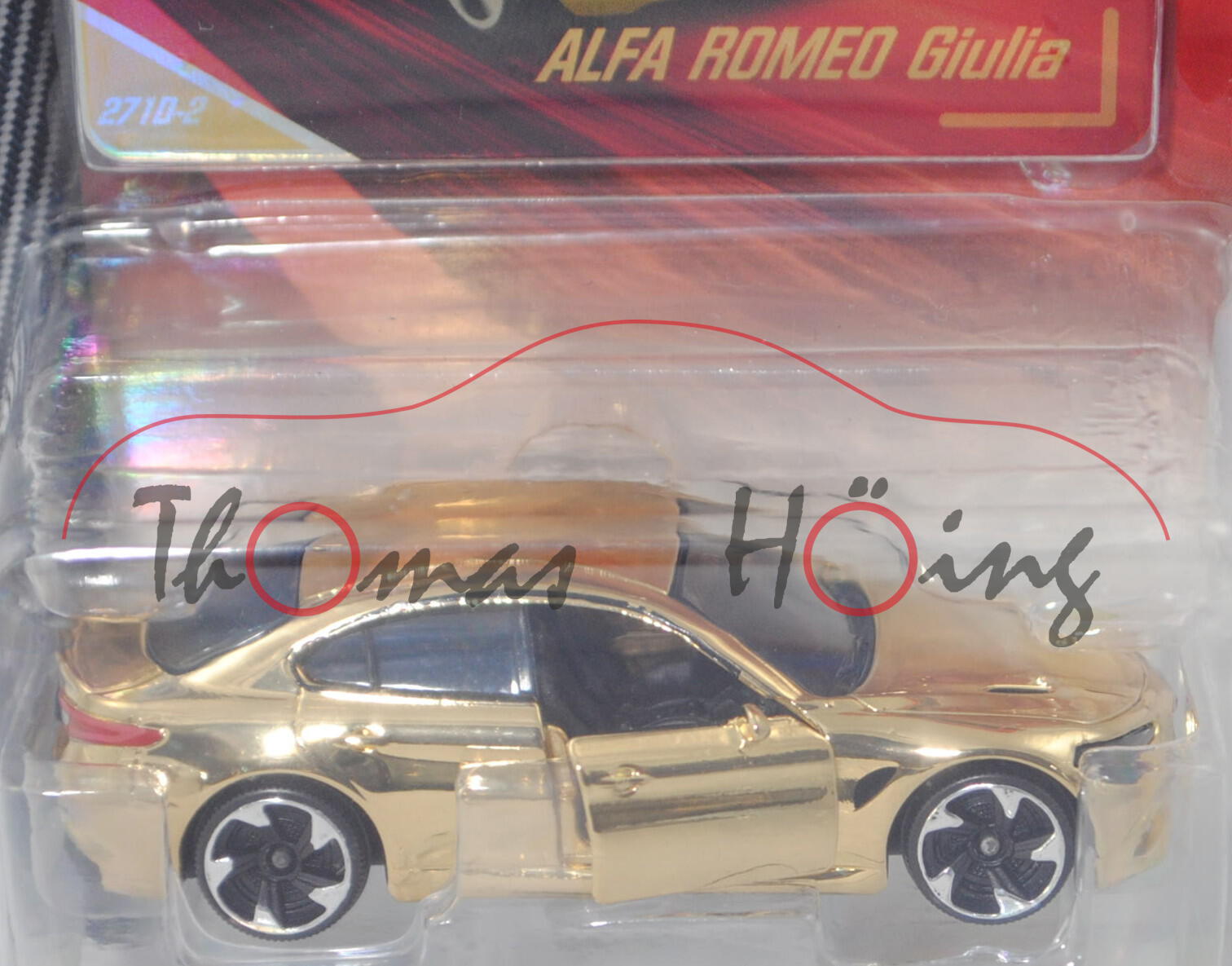 Alfa Romeo Giulia Quadrifoglio (Typ 952, Modell 2016-), gold, majorette, 1:60, mb Gold Edition 2021