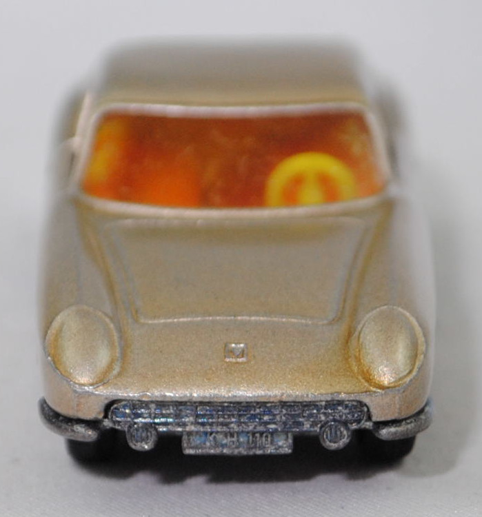 00005 Umbau Ferrari Berlinetta 275 GTB (Tipo 563, 2. Serie, Long Nose / Lange Nase, Modell 1965-1966), blass-goldmetallic, Frontscheinwerfer integriert, Bpr. 1012, W-Germ, R11, SIKU, 1:56, m-