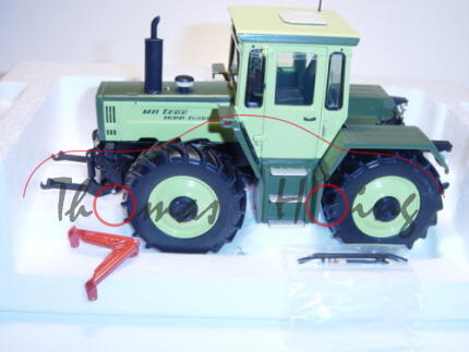 MB-trac 1600 turbo, Baureihe 443, Ausführung 1987-1991, hellgelbgrün/olivgrün, weise-toys, 1:32, mb