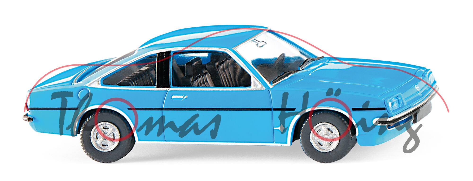 Opel Manta Berlinetta (2. Generation, Typ B Baureihe B2, Mod. 1982-1983), hellblau, Wiking, 1:87, mb