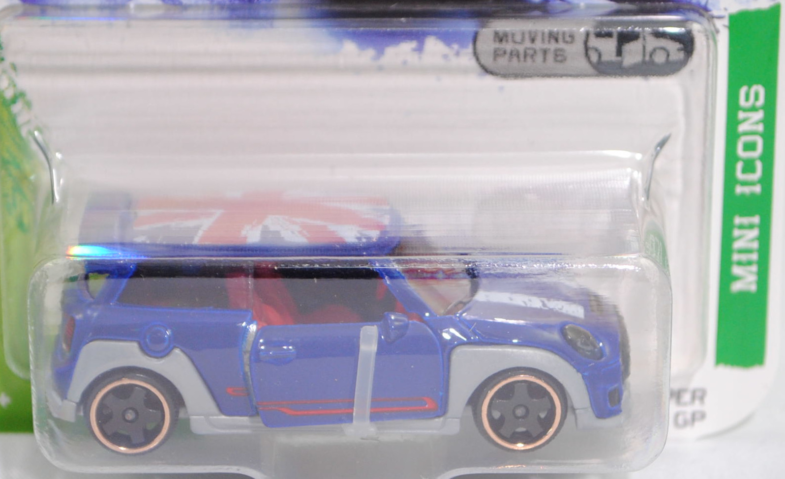 MINI John Cooper Works GP (F56, 1. Facelift 2018, Modell 2020-2020) (Nr. 265C), Karosserie ultramarinblau, Dach ultramarinblau, majorette, 1:58, Blister (MINI ICONS PREMIUM CARS)