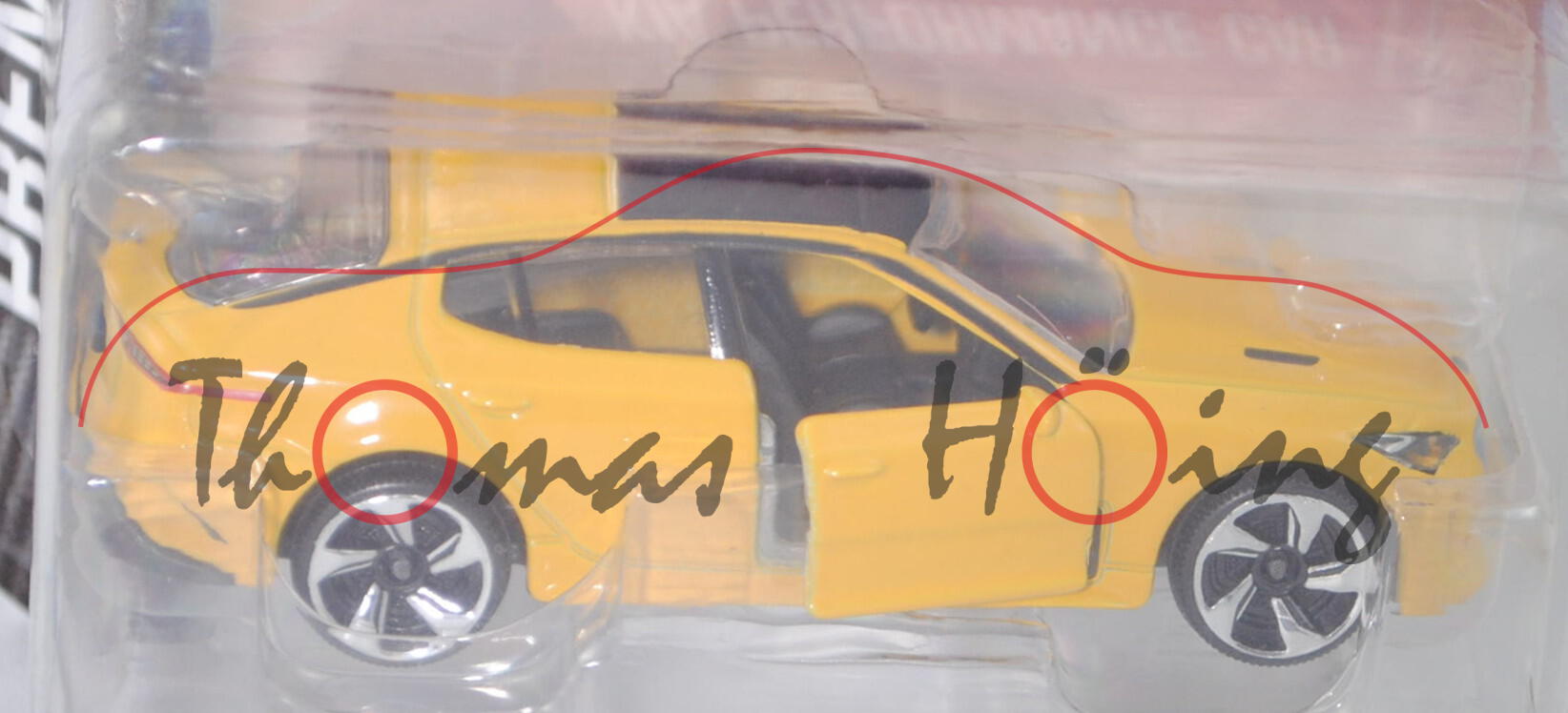 Kia Stinger 3.3 T-GDI AWD GT (Modell 2018-2020) (Nr. 223 A), signalgelb, majorette, 1:61, Blister