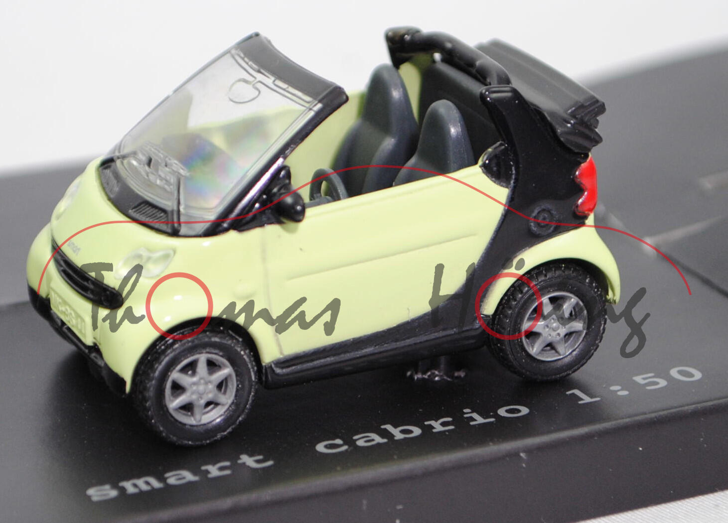 00404 smart fortwo cabrio passion (1. Gen., A 450, Modell 2000-2003), stream green, SIKU, 1:50, mb