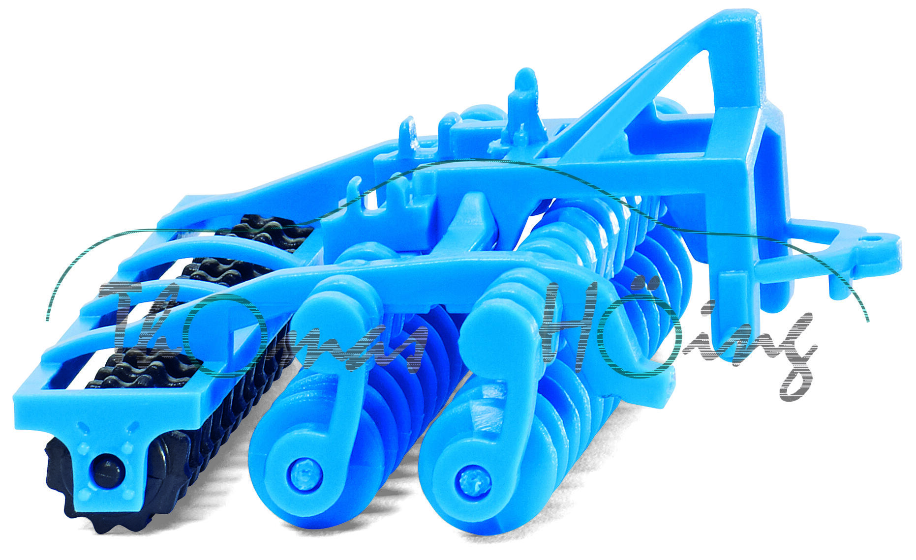 LEMKEN Kurzscheibenegge Heliodor 9 (Typ starr angebaut, Mod. 16-), himmelblau, Wiking, 1:87, mb