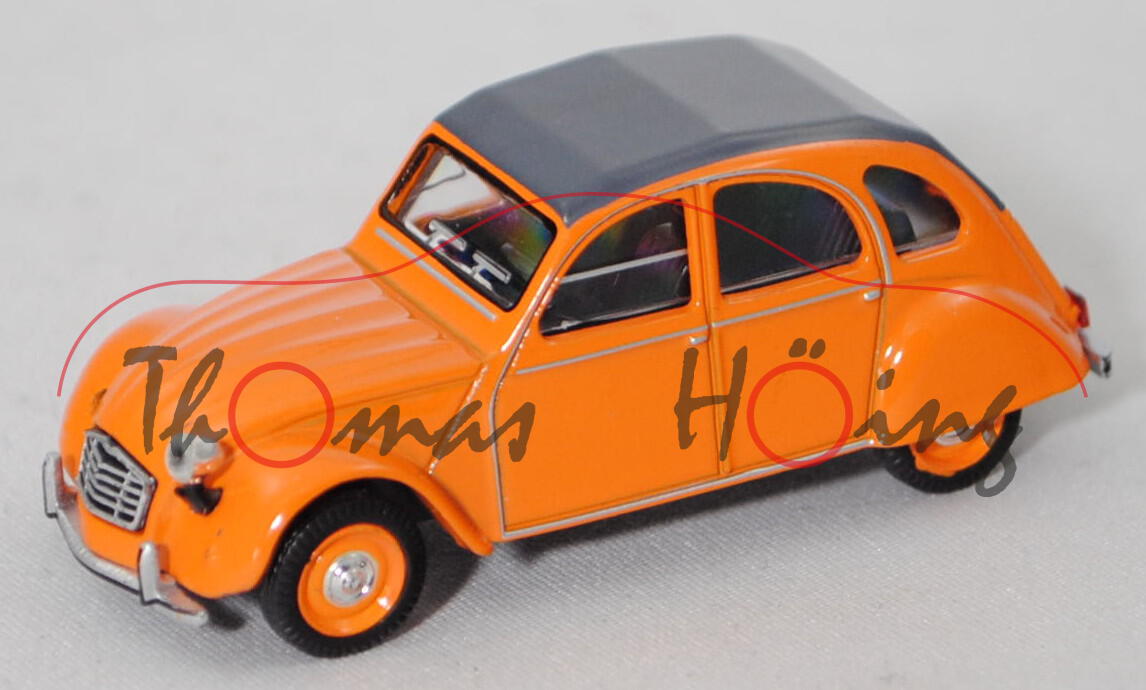 Citroen 2CV6 Club (Typ AZKA, Modell 1982-1990), mandarin orange, Modell Nummer 4, Schuco, 1:64, mb