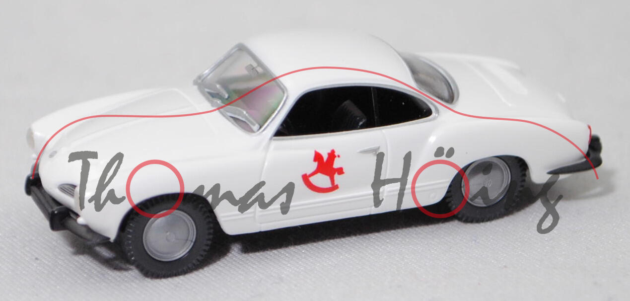 VW Karmann-Ghia Coupé (Typ 14, Modell 1959-1967), reinweiß, spielwarenmesse, Wiking, 1:87, mb