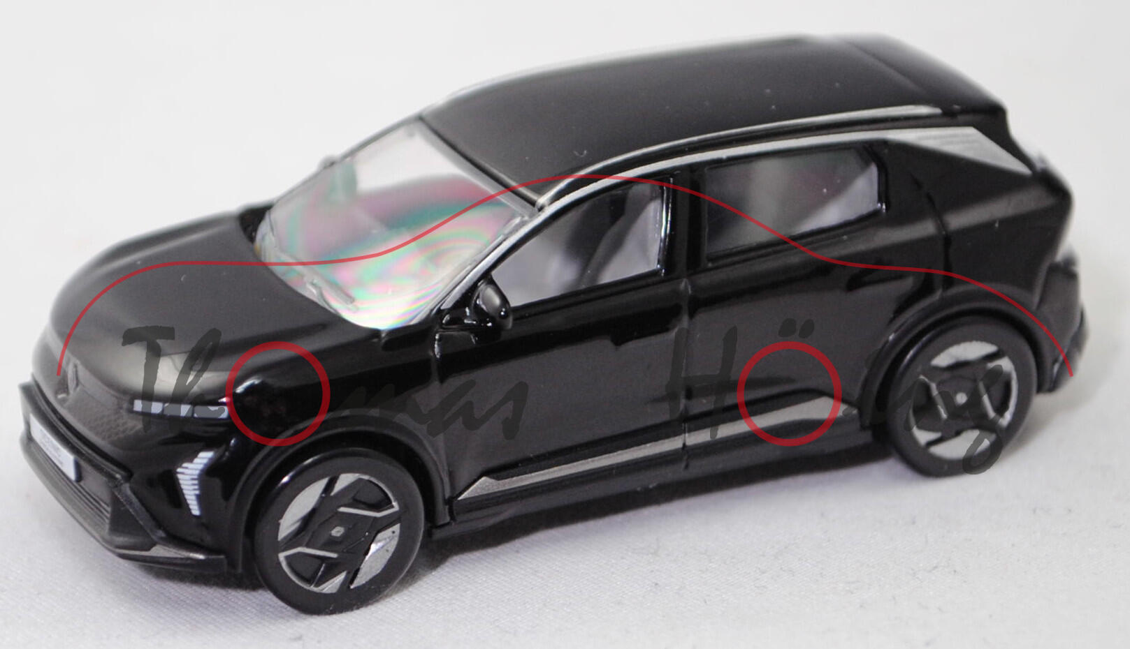 Renault Scénic E-Tech Electric 220 Long Range Iconic (Modell 2024-), black-pearl-schwarz (Farbcode GNE), Norev, 1:64, mb