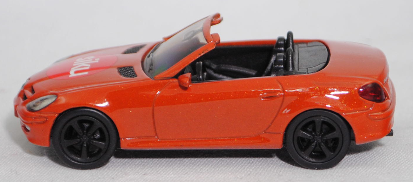 99900 EU Mercedes-Benz SLK 350 (interne Baureihenbezeichnung R 171, Vor-MoPf, Modell 2004-2008), energy orange, siku-Logo auf der Motorhaube, SIKU SUPER, 1:55, m (Limited Edition)