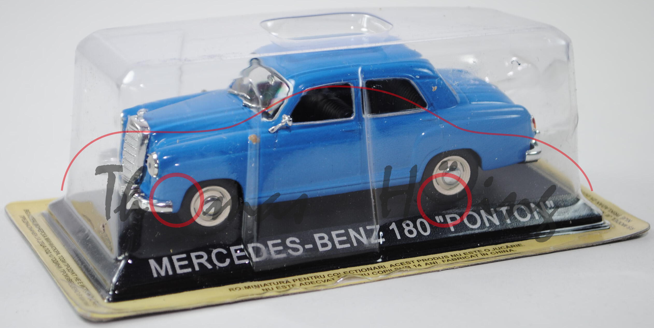 Mercedes-Benz 180 D (Baumuster W 120 kleiner Ponton, Modell 1953-1957), himmelblau, Street Car Colle