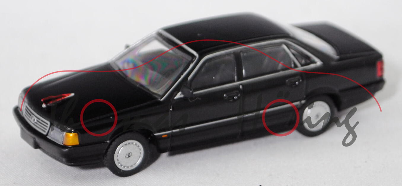 FAW-Hongqi CA7220 (Mod. 88-99 vgl. Audi 100 (C3, Typ 44 FL 88)), brillantschwarz, XCARTOYS, 1:64, mb