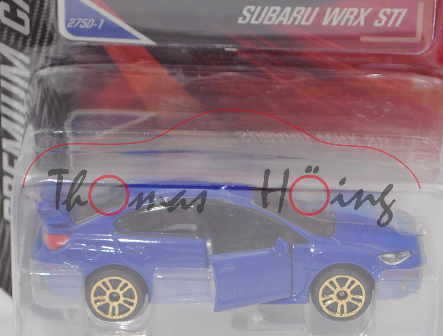 Subaru WRX STi (4. Generation, Mod. 2014-2018) (Nr. 275 D), hell-ultramarinblau, majorette, 1:58, mb