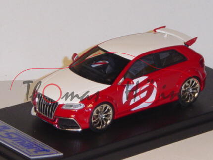 Audi A3 TDI Clubsport quattro 3-türig, Mj. 2008, rot/weiß, Looksmart, 1:43, mb (limitierte Auflage 1