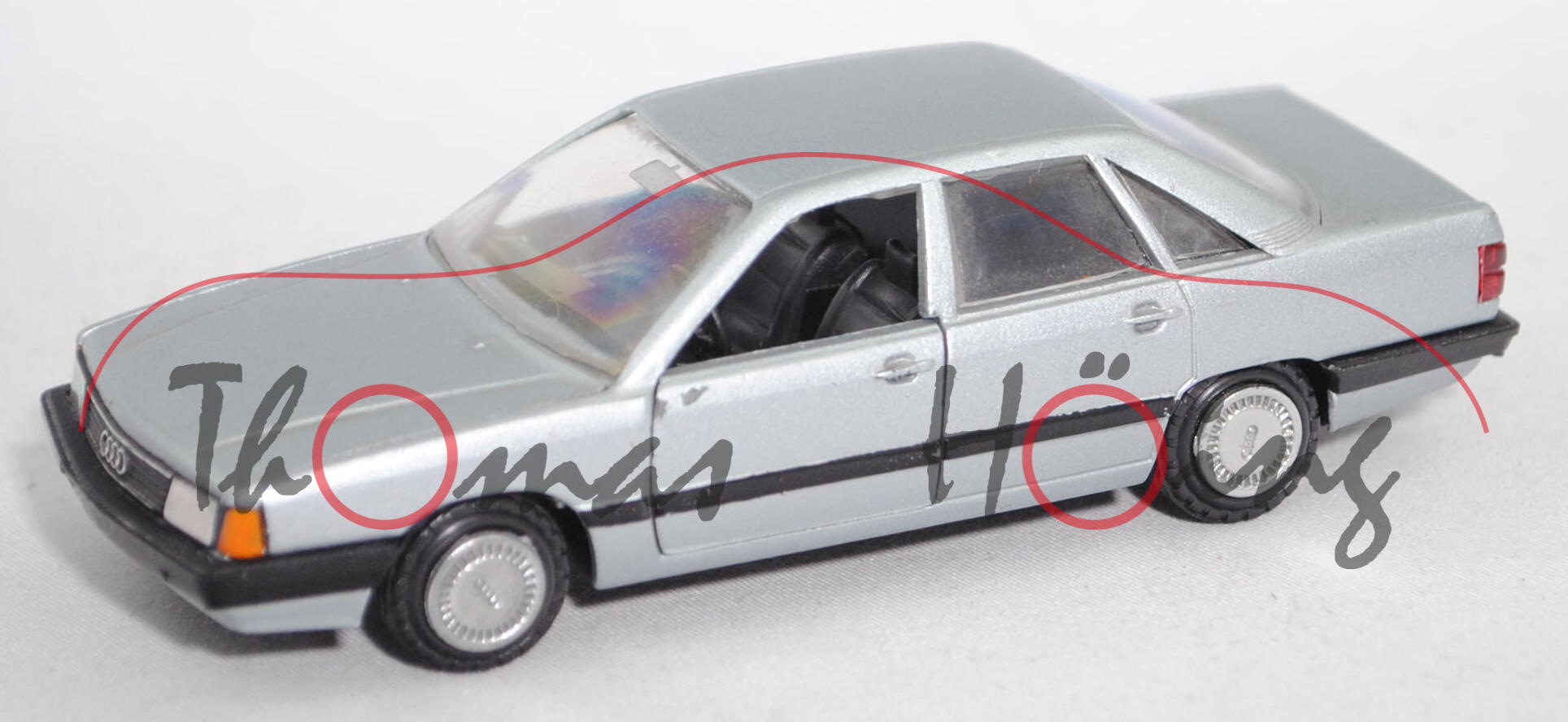 Audi 100 CC (C3, Typ 44, Vorfacelift, Mod. 1982-1987), saphir metallic (LY5V), Conrad, 1:43, m-