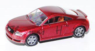 Audi TT Coupe (Typ 8N), Modell 1998-2006, purpurrotmetallic, mit Heckspoiler, Rietze, 1:87, mb