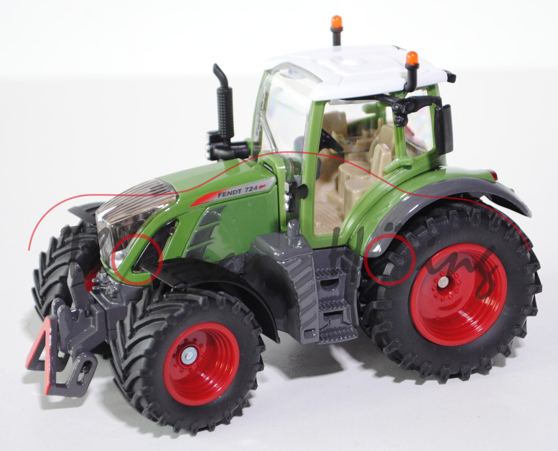 00000 Fendt 724 Vario Gen4 (Modell 2011-2015), grün/grau/mattschwarz, SIKU, 1:32, L17mpK